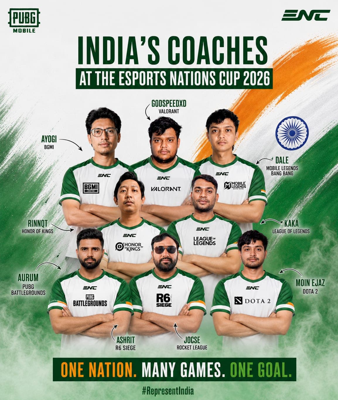 India Confirms Coaches for Esports Nations Cup 2026 | Full ENC 2026 Lineup