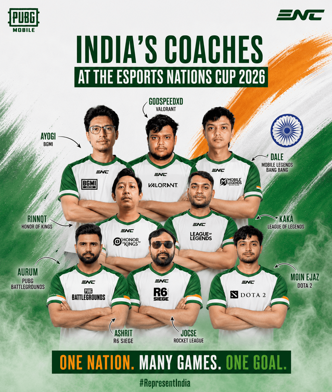 India Confirms Coaches for Esports Nations Cup 2026 | Full ENC 2026 Lineup